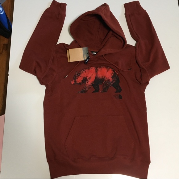 The North Face Pullover Hoodie Hooded Sweatshirt Sweater Mens Sz S Red New NWT - Picture 8 of 8